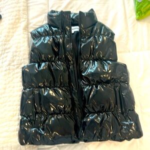 Steve Madden Puffer Vest Shiny Black - like new condition